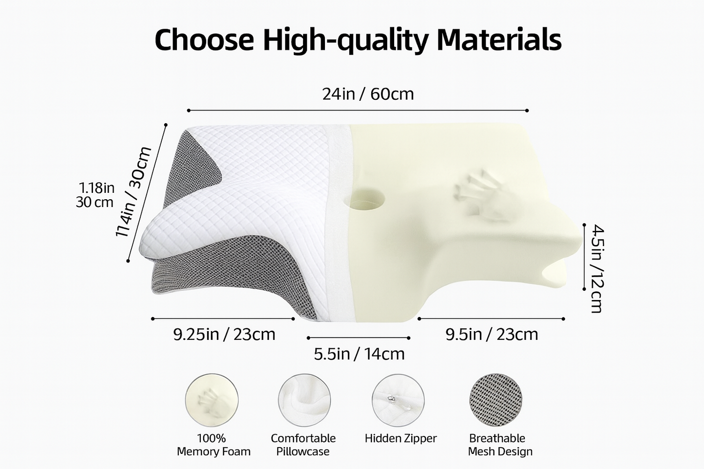 Sulvane™️ Memory Foam Cervical Pillow