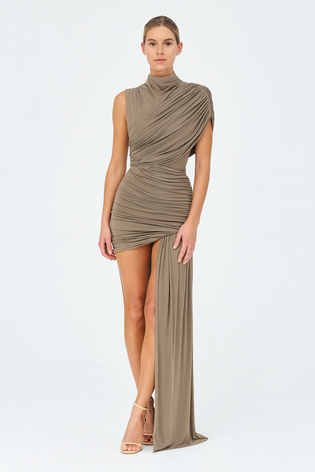 The Aurelia One-Shoulder Draped Dress