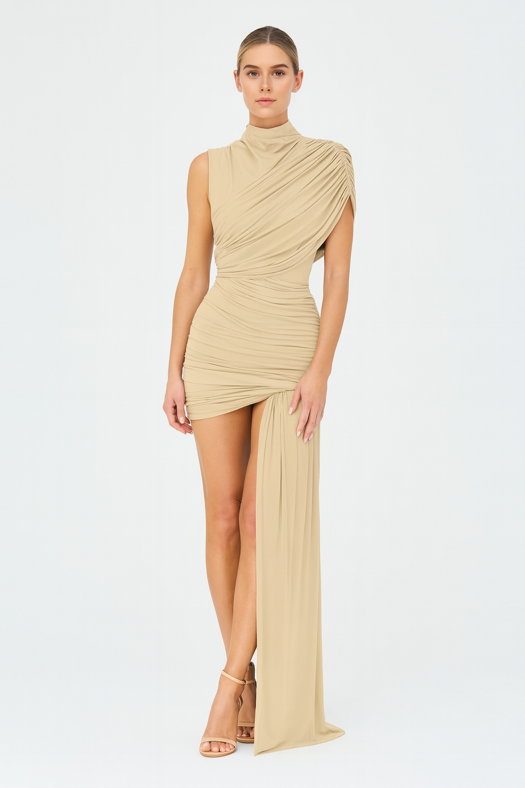 The Aurelia One-Shoulder Draped Dress